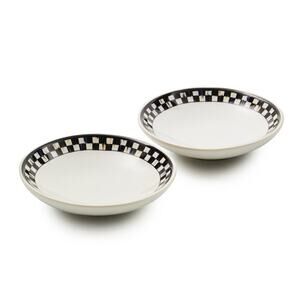 NEW Mackenzie-Childs Courtly Check Everyday Pinch Bowls, Set of 2
